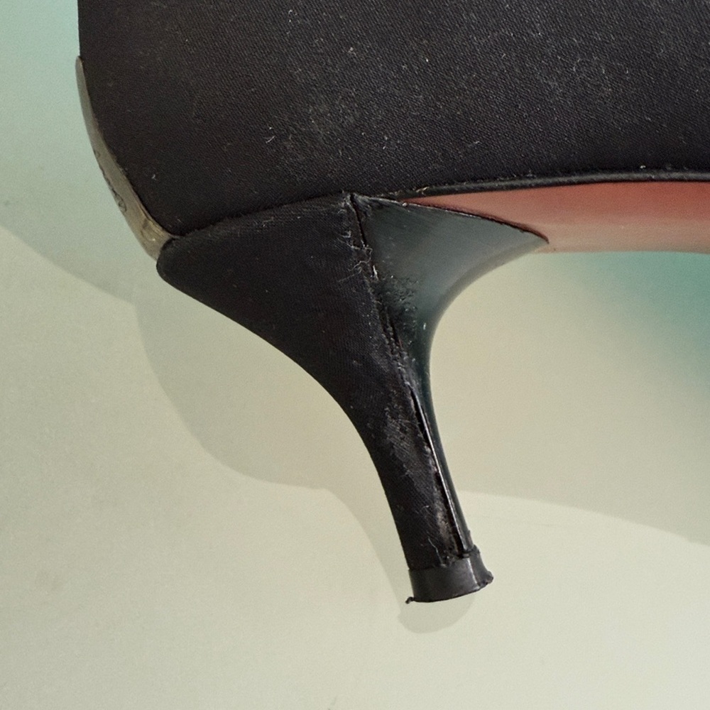 Donald J Pliner Boots Made in Italy Couture Black Kitten Heel Boots size 9 - Picture 12 of 12